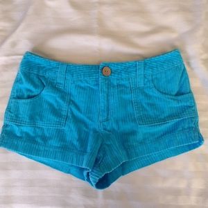 Ocean Pacific juniors turquoise cord shorts